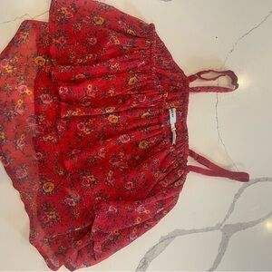 Kimchi Blue Red Floral Top